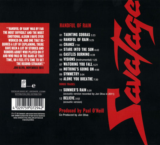 Handful Of Rain- Savatage