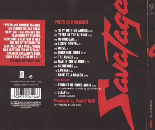 Poets and Madmen- Savatage