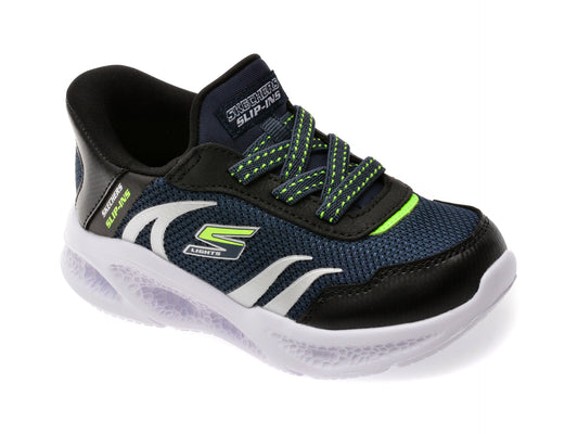 Pantofi sport SKECHERS bleumarin, METEOR-LIGHTS, din material textil