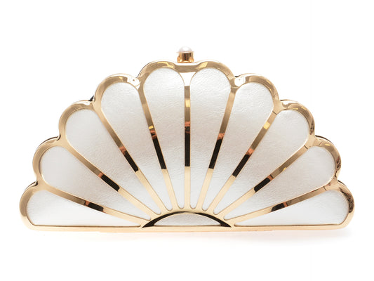 Geanta ALDO alba, ARIELCLUTCH 976, din piele ecologica