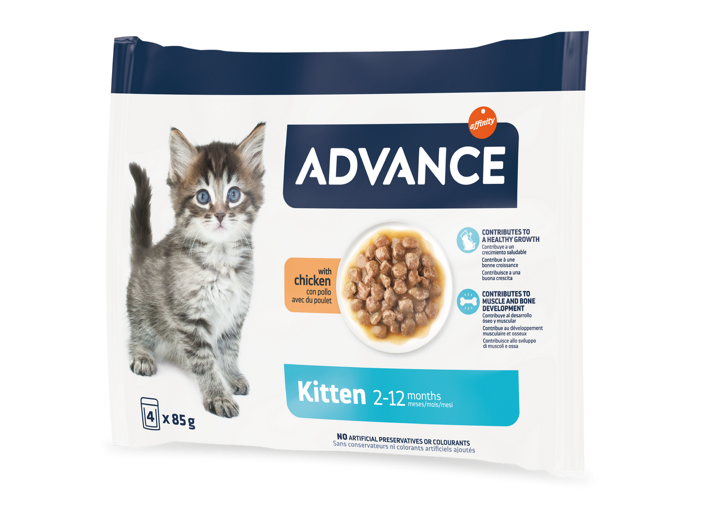 Advance Cat Wet Kitten Pui Multipack, 4x85 g