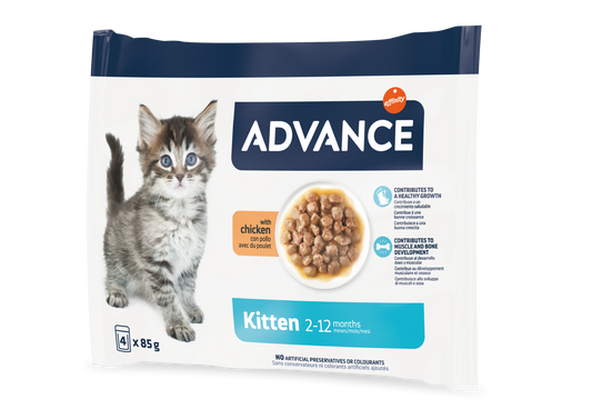 Advance Cat Wet Kitten Pui Multipack, 4x85 g