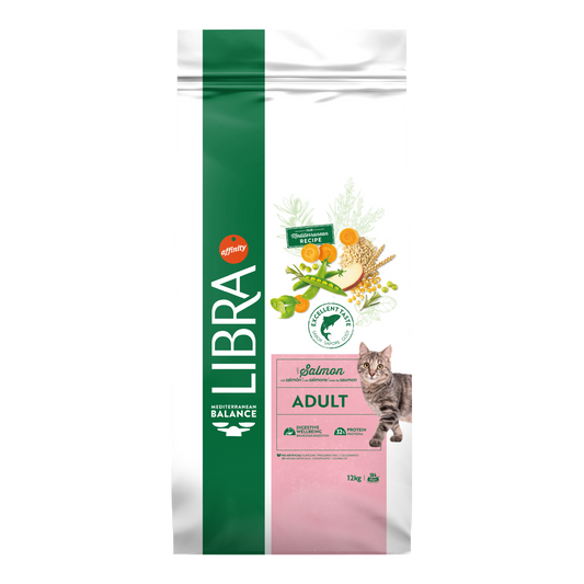 Hrana Uscata Pisici Adulte, Libra Cat Adult, Somon, 12 kg