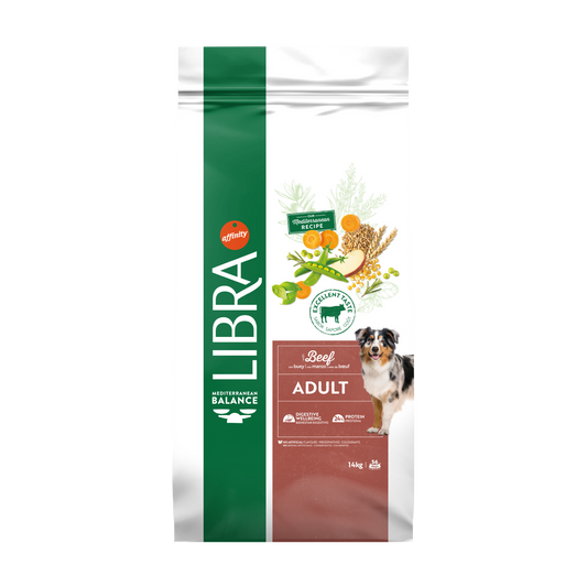 Hrana Uscata Caini Adulti, Libra Dog Adult Medium-Maxi, Vita, 14 kg
