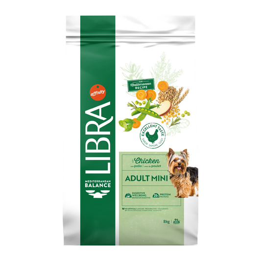 Hrana Uscata Caini Adulti, Libra Dog Adult Mini, Pui, 8 kg