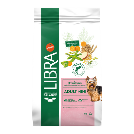 Hrana Uscata Caini Adulti, Libra Dog Adult Mini, Somon, 8 kg