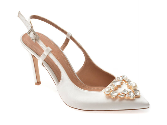 Pantofi eleganti GRYXX albi, 21025, din material textil