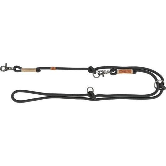 Trixie Lesa Coarda Reglabila Be Nordic, S - M: 2 m / 13 mm, Negru/ Nisipiu