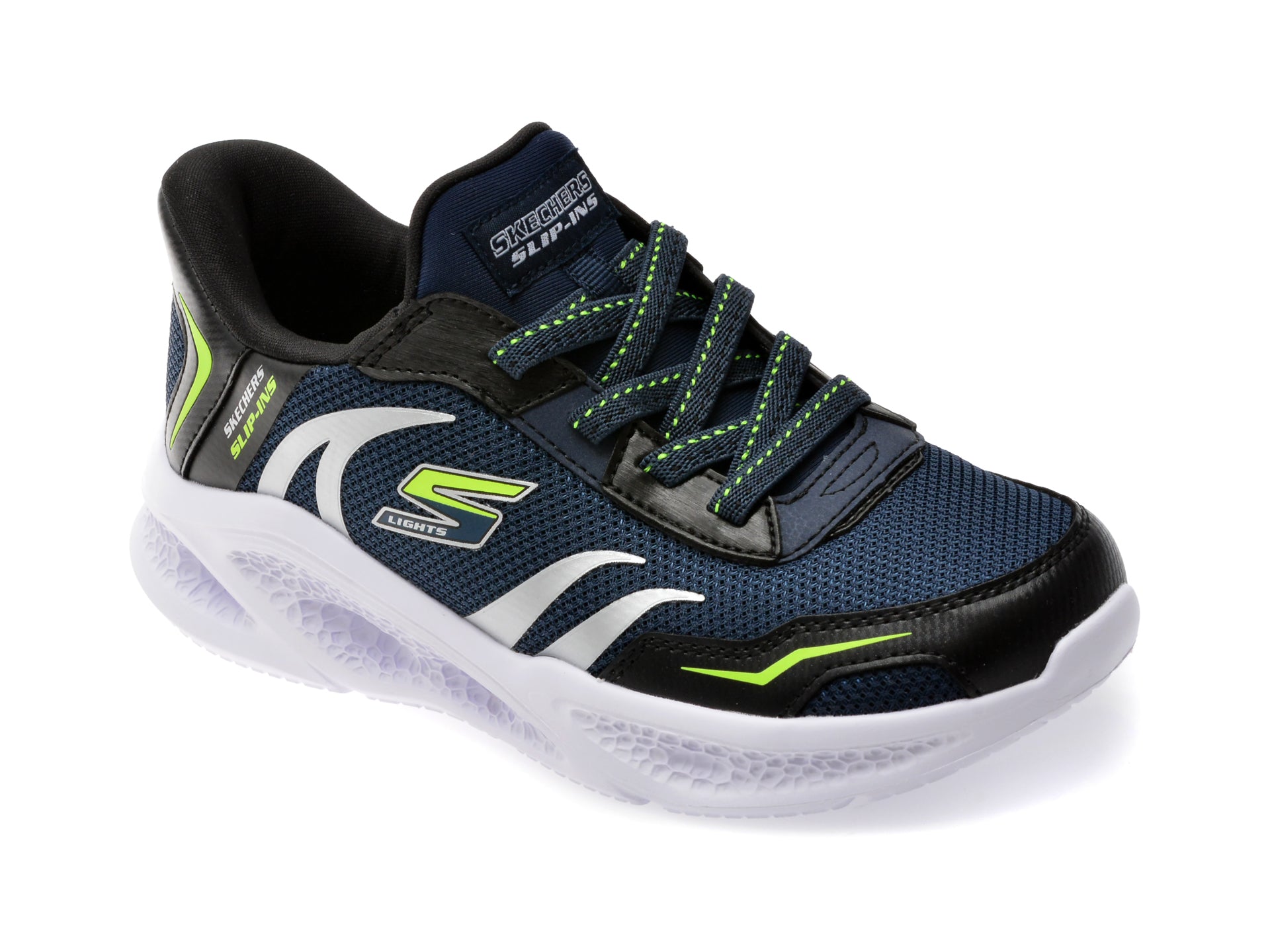 Pantofi sport SKECHERS bleumarin, METEOR-LIGHTS, din material textil