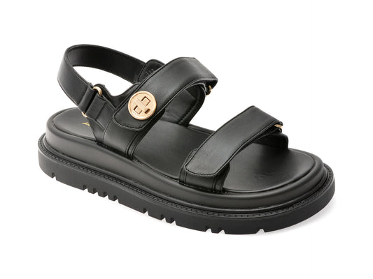 Sandale ALDO negre, LINETTE 001, din piele ecologica