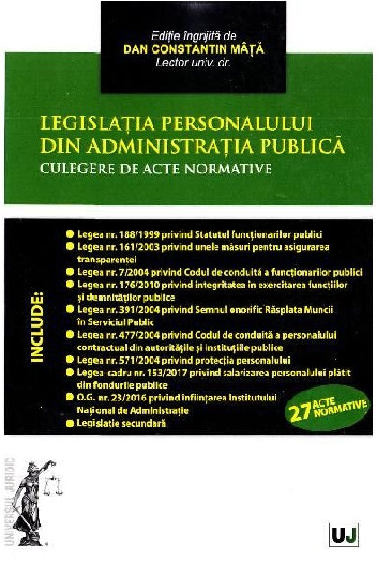 Legislatia personalului din administratia publica - Dan Constantin Mata