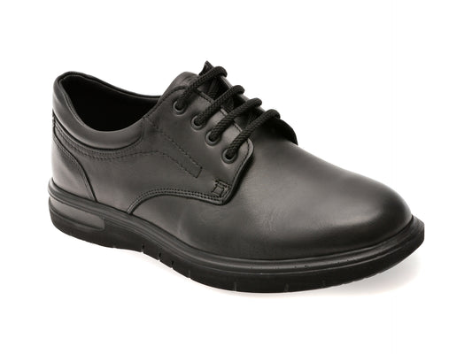 Pantofi OTTER negri, 2804, din piele naturala
