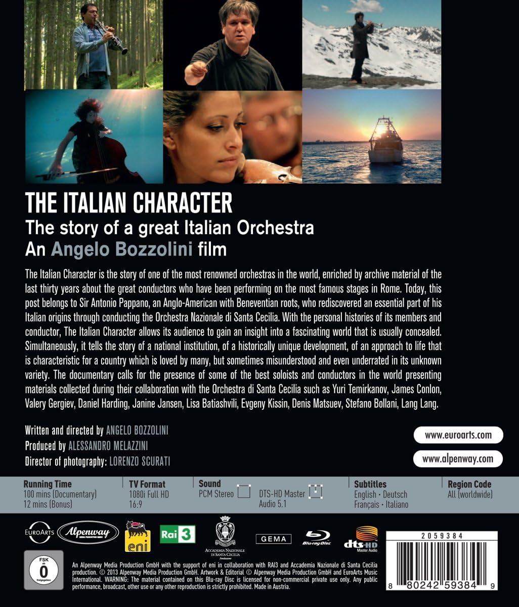 The Italian Character (Blu-ray)- Angelo Bozzoni, Orchestra dell'Accademia Nazionale di Santa Cecilia