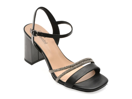 Sandale FLAVIA PASSINI negre, X8718, din piele naturala