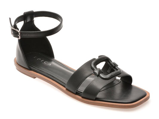 Sandale EPICA negre, 82988, din piele ecologica