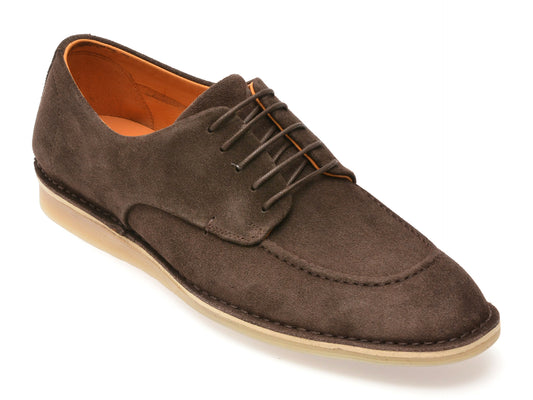 Pantofi EPICA maro, B463, din piele intoarsa