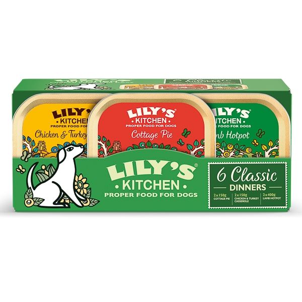 Lily's Kitchen Dog Classic Dinners Trays Multipack, 6x150 g