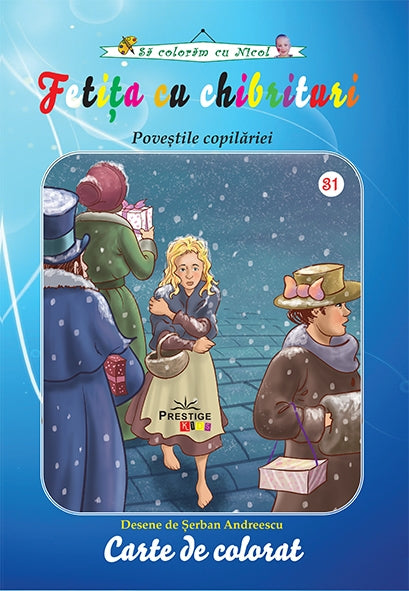 Fetita cu chibrituri - carte de colorat 