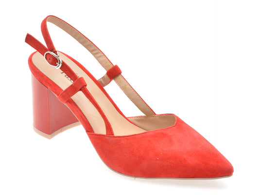Pantofi FLAVIA PASSINI rosii, X955, din piele intoarsa
