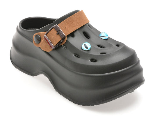Papuci GRYXX negri, E821, din pvc