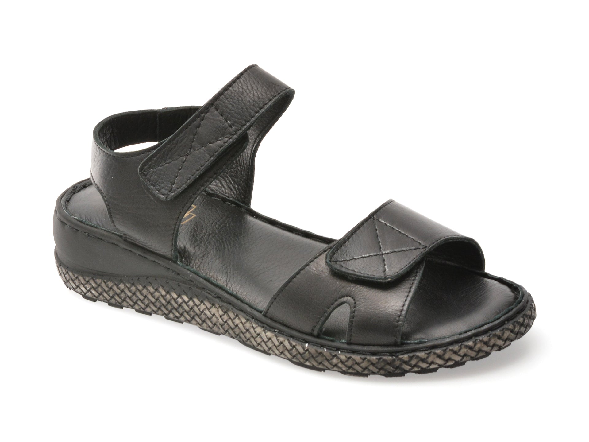 Sandale GOTSI negre, EV2879, din piele naturala