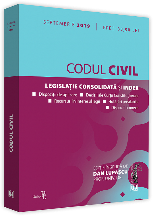 Codul civil: septembrie 2019 - Prof. univ. dr. Dan Lupascu