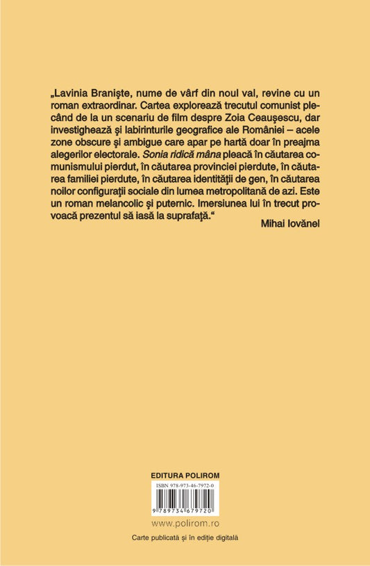 Sonia ridica mana - Lavinia Braniste