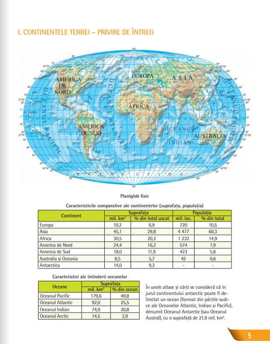 Atlas de geografia continentelor pentru clasele VI-VII - Octavian Mandrut