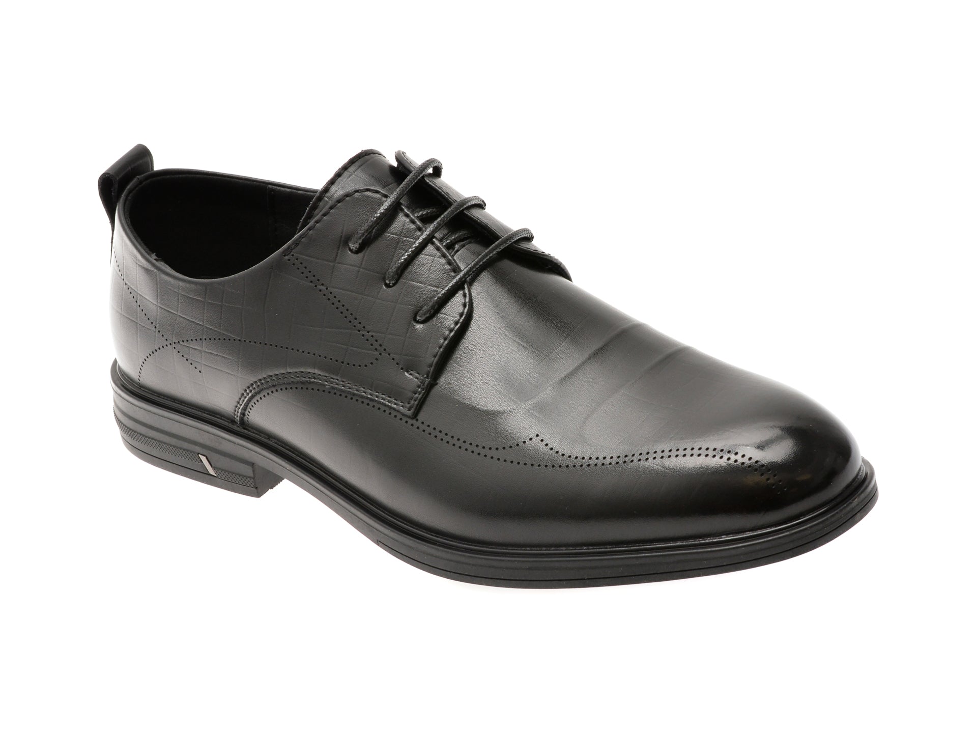 Pantofi eleganti BITE THE BULLET negri, T89625, din piele naturala
