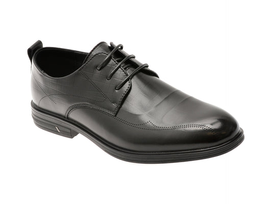 Pantofi eleganti BITE THE BULLET negri, T89625, din piele naturala