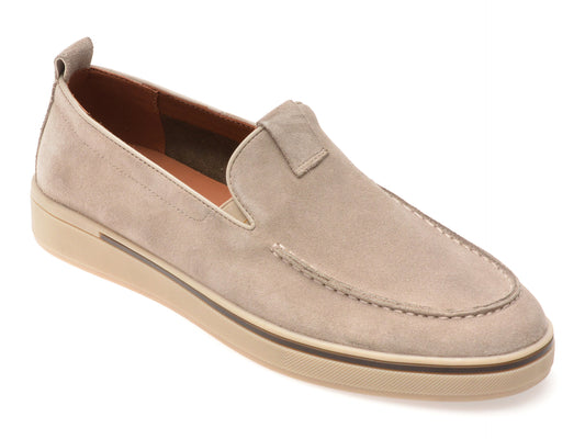 Mocasini GRYXX gri, MU151, din piele intoarsa