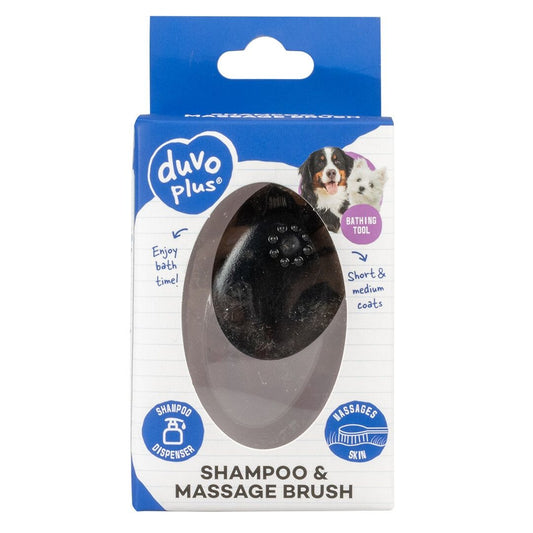 DuvoPlus Perie pentru Samponare si Masaj, din Silicon, 11.5x7.5x6 cm
