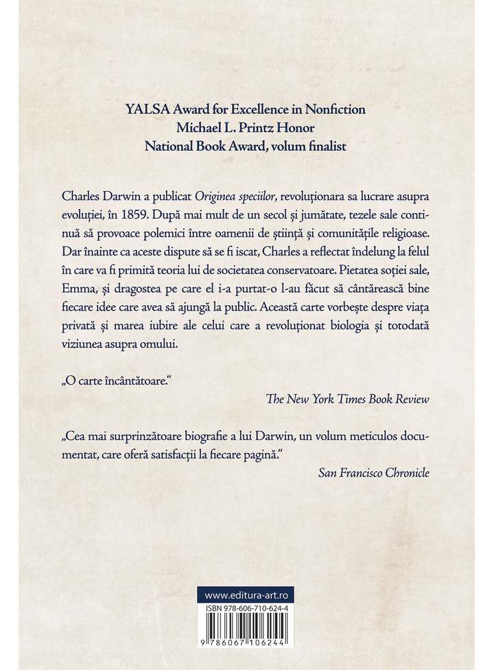 Charles si Emma. Crezul familiei Darwin - Deborah Heiligman