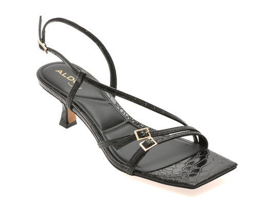 Sandale elegante ALDO negre, HARLIE 001, din piele ecologica