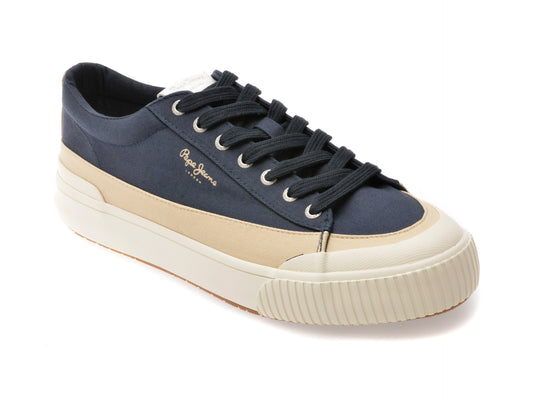 Pantofi sport PEPE JEANS bleumarin, BEN WASH, din material textil