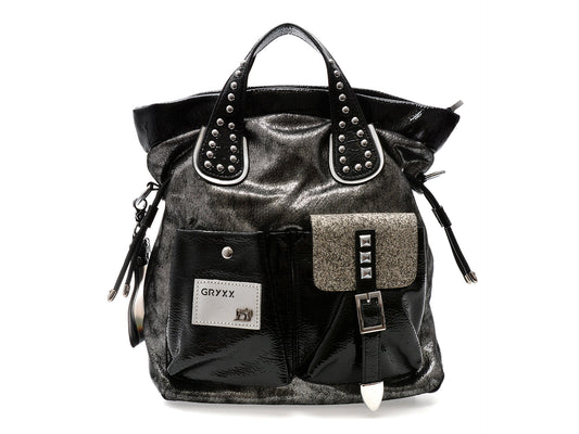 Geanta GRYXX neagra, 64148, din piele ecologica