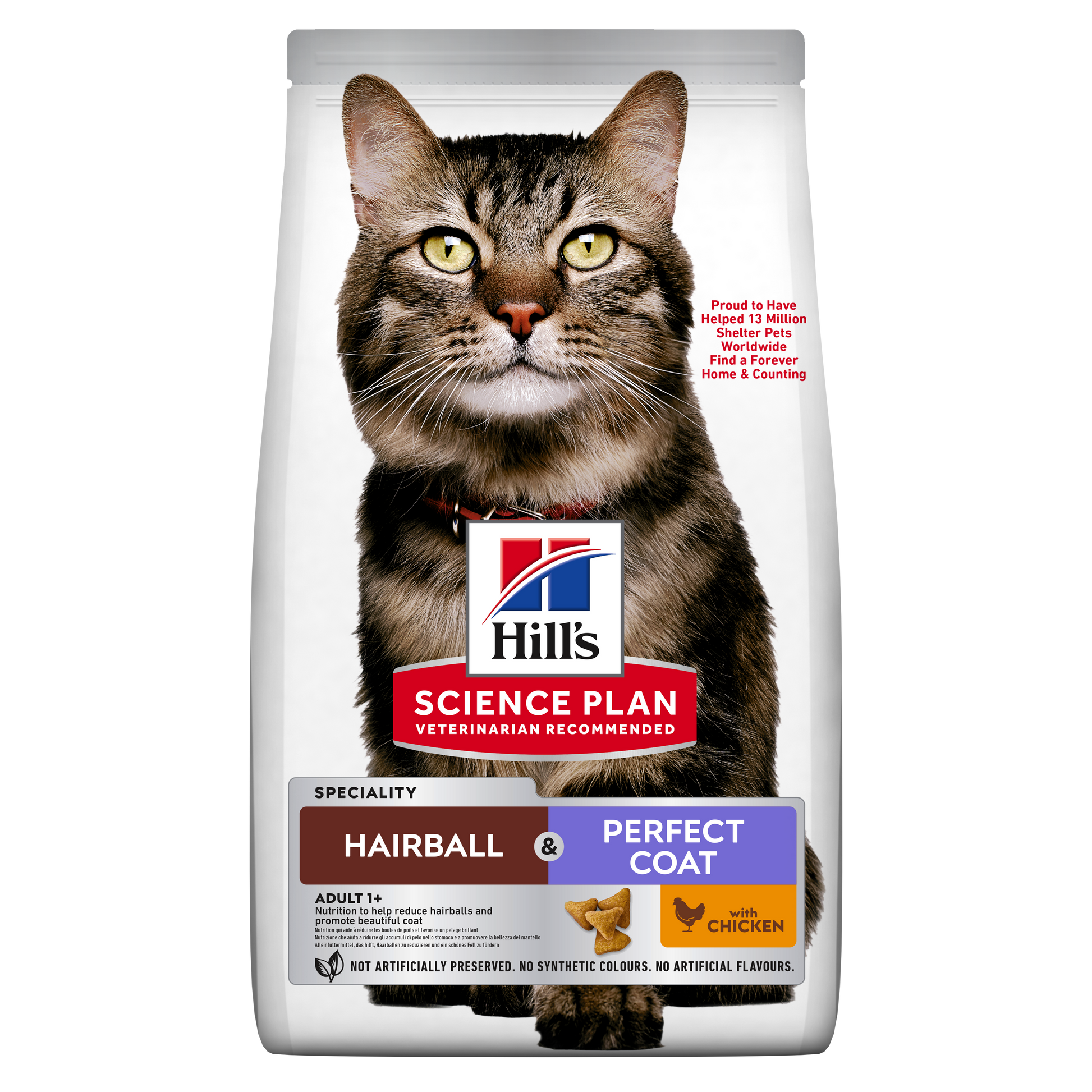 Hill's Science Plan Feline Hairball and Perfect Coat, Chicken, 3 kg