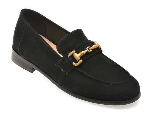 Mocasini EPICA negri, 8519, din piele intoarsa