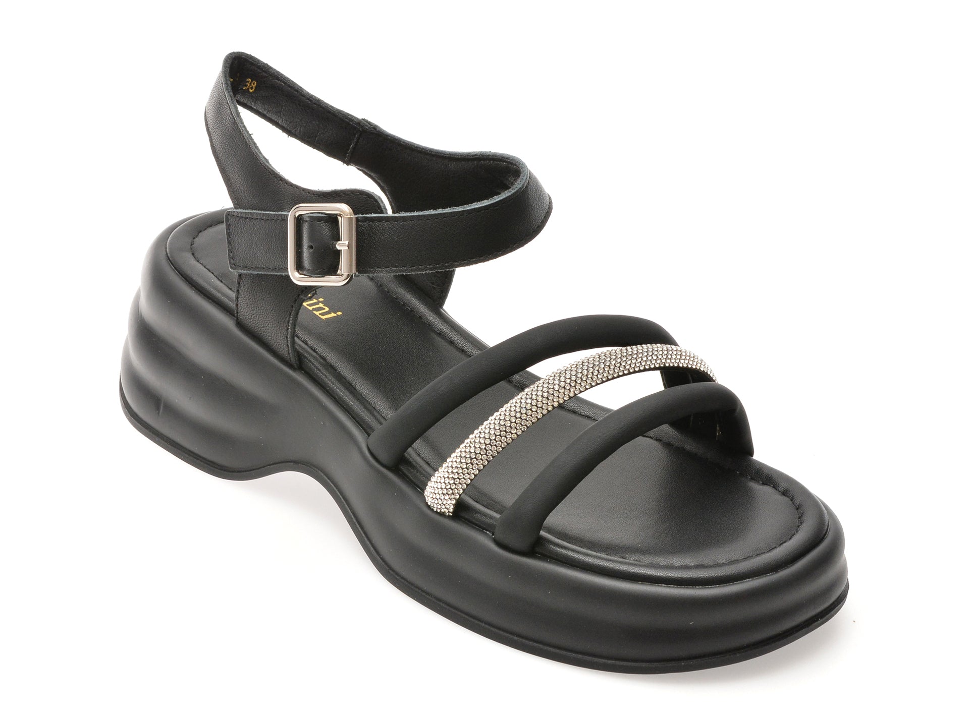 Sandale FLAVIA PASSINI negre, 88219, din piele naturala