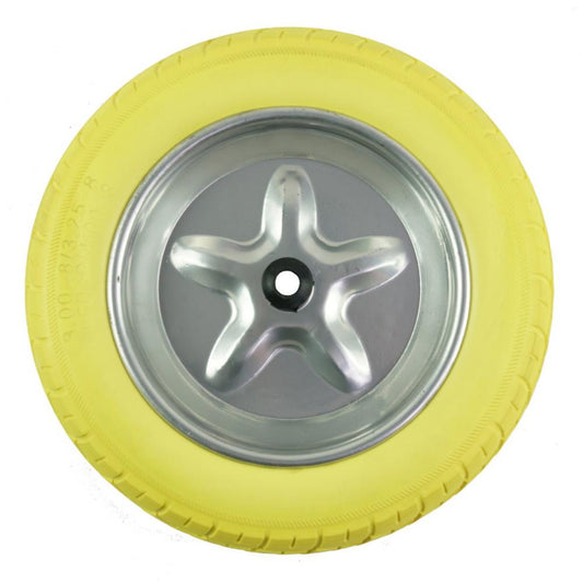 Roata roaba universala din spuma poliuretanica - ax subtire 14mm- 3.00-8/4.00-8