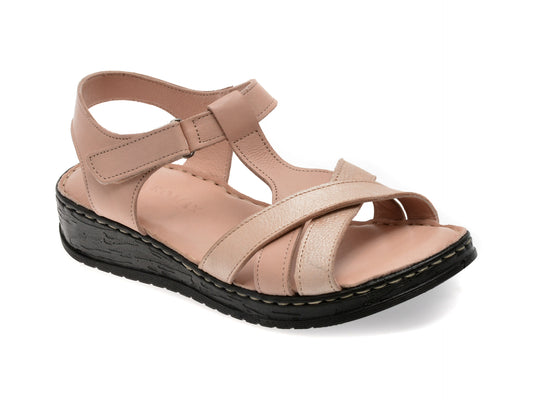 Sandale ROMAX nude, 10214, din piele naturala
