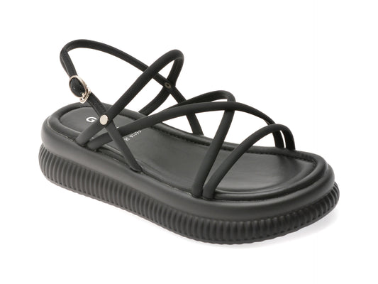 Sandale GRYXX negre, F511, din piele ecologica