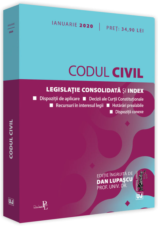 Codul civil - ianuarie 2020 - Prof. univ. dr. Dan Lupascu