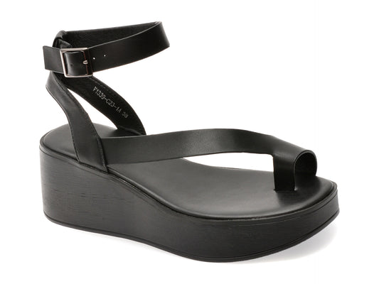 Sandale GRYXX negre, 1339C23, din piele naturala
