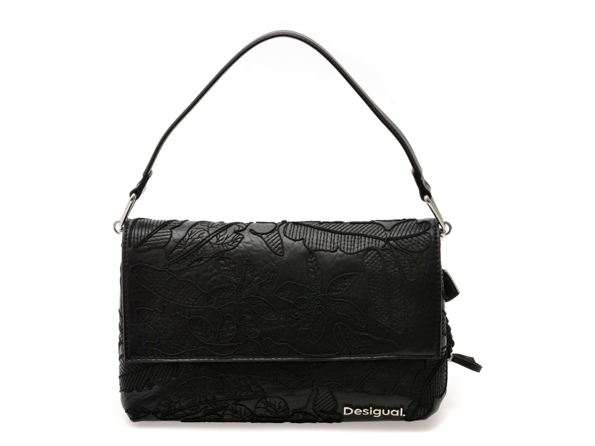 Geanta DESIGUAL neagra, SAXPBO, din piele ecologica