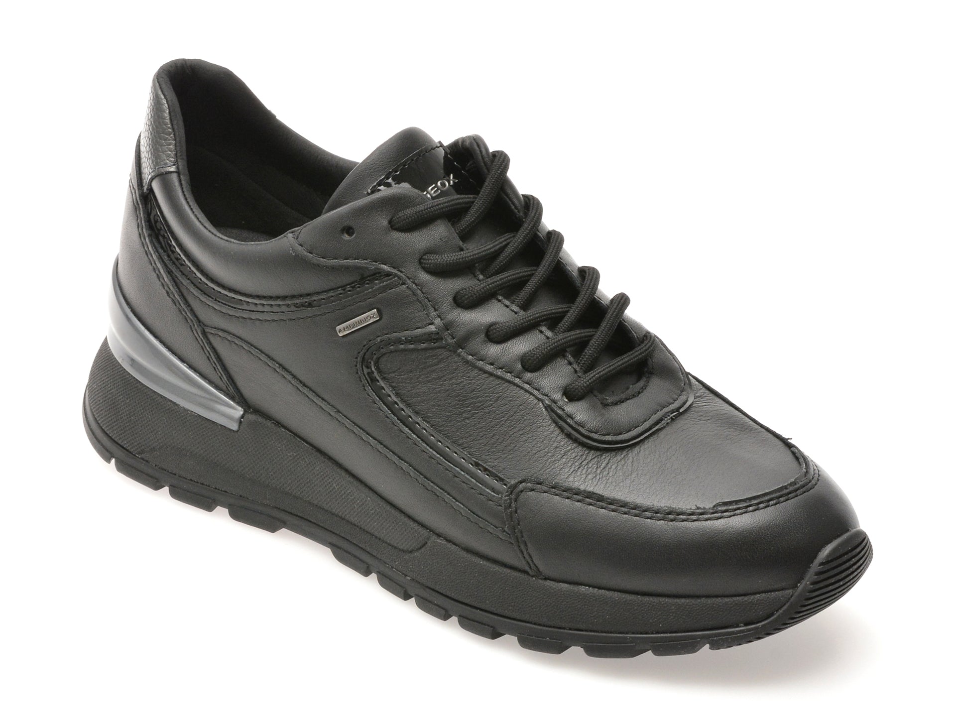 Pantofi sport GEOX negri, D563LB, din piele naturala