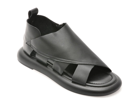 Sandale GRYXX negre, V931C28, din piele naturala