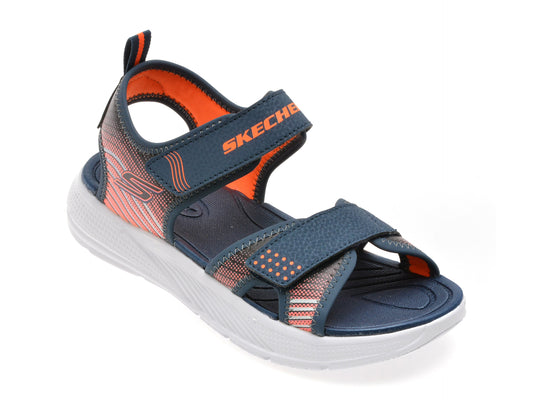 Sandale SKECHERS bleumarin, MICROSPEC-SPLASH, din piele ecologica