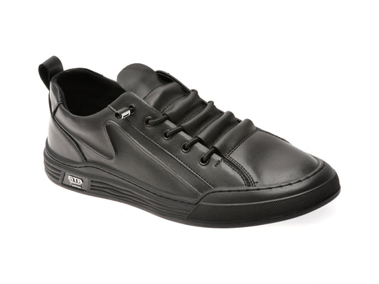 Pantofi sport BITE THE BULLET negri, T8507, din piele naturala