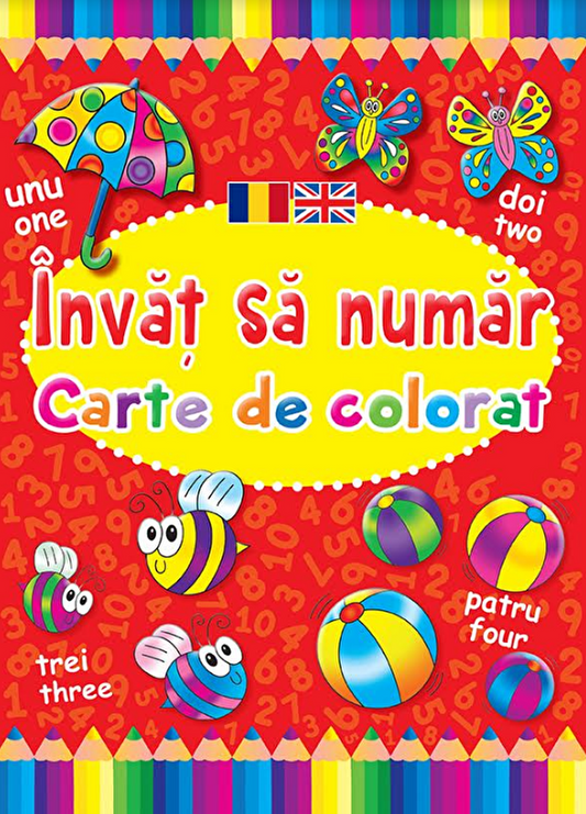 Invat sa numar. Carte de colorat romano-engleza - Brown Watson